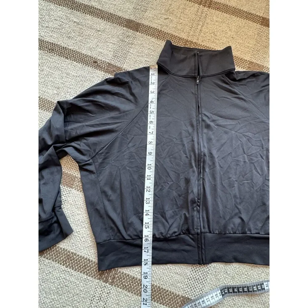 Nike Skims Airy Track Jacket Black XL Women’s Crop 3/4 Sleeve